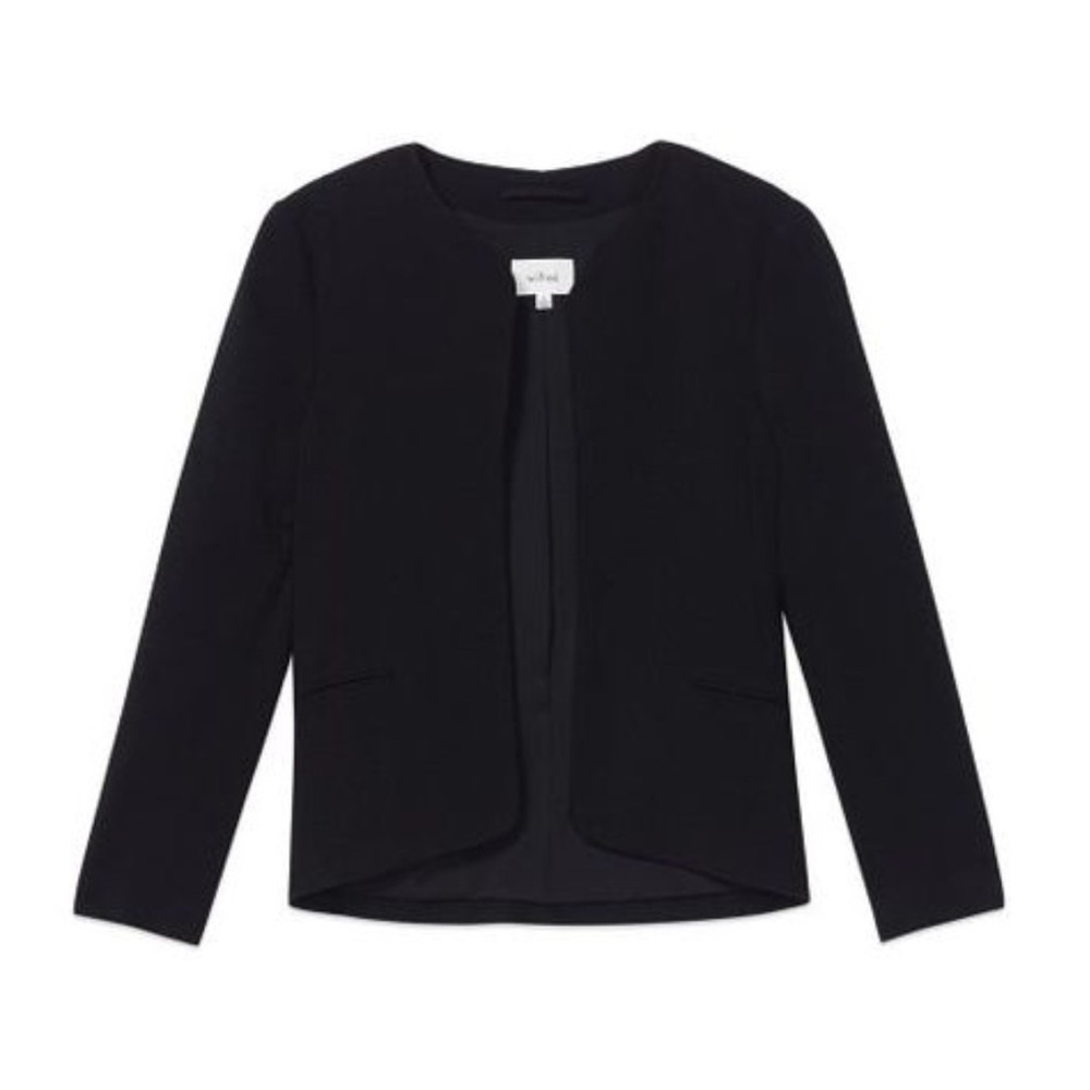 Wilfred Exquisite Japanese Crepe Black Cropped Blazer Size 4